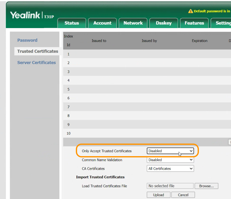 How to configure Yealink IPPhone to BTEL2.0 using TLS (to work aside OUC) ATSB University